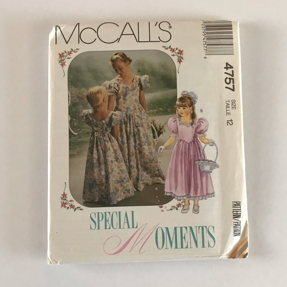🧵3for12🧵 VTG McCall’s Pattern 4757 Child’s Gown Dress